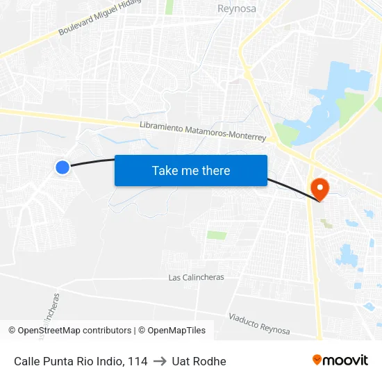 Calle Punta Rio Indio, 114 to Uat Rodhe map