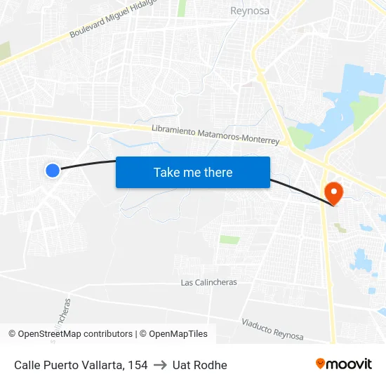 Calle Puerto Vallarta, 154 to Uat Rodhe map