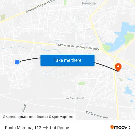 Punta Maroma, 112 to Uat Rodhe map