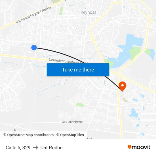 Calle 5, 329 to Uat Rodhe map