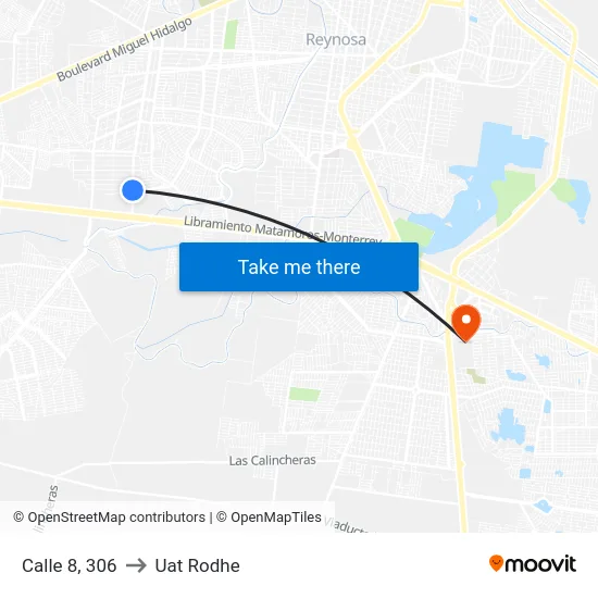 Calle 8, 306 to Uat Rodhe map