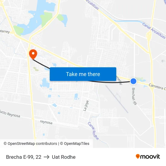 Brecha E-99, 22 to Uat Rodhe map