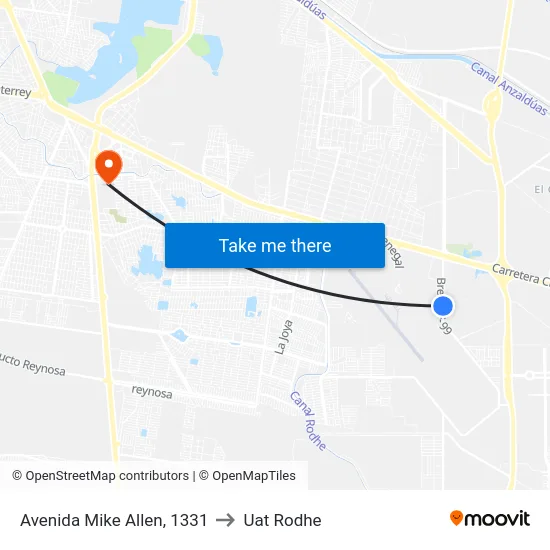 Avenida Mike Allen, 1331 to Uat Rodhe map