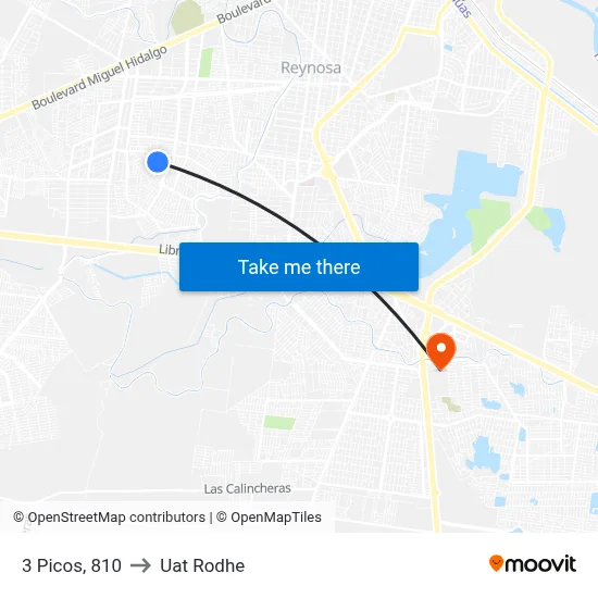 3 Picos, 810 to Uat Rodhe map