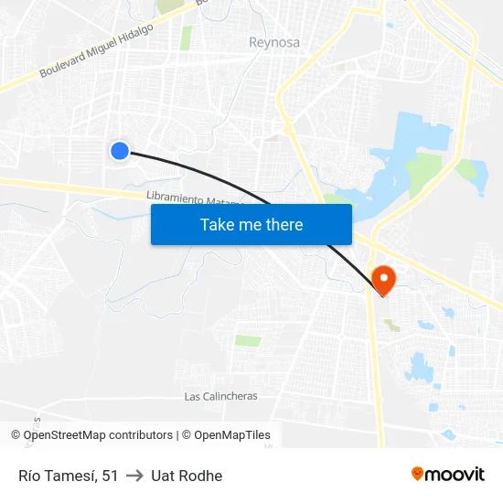 Río Tamesí, 51 to Uat Rodhe map