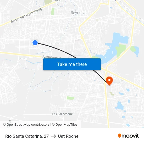 Río Santa Catarina, 27 to Uat Rodhe map