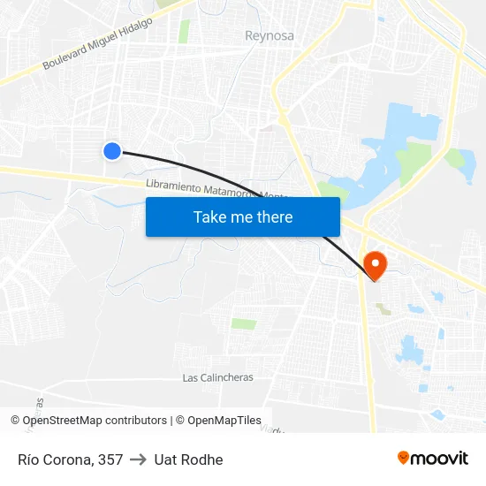 Río Corona, 357 to Uat Rodhe map