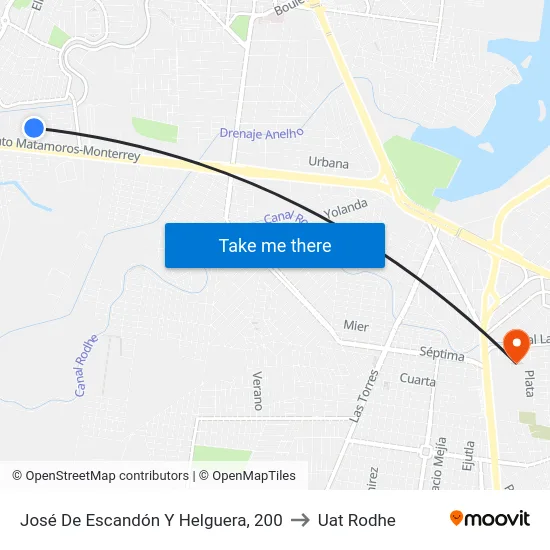 José De Escandón Y Helguera, 200 to Uat Rodhe map