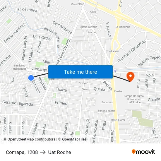 Comapa, 1208 to Uat Rodhe map