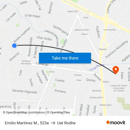 Emilio Martínez M., 523a to Uat Rodhe map