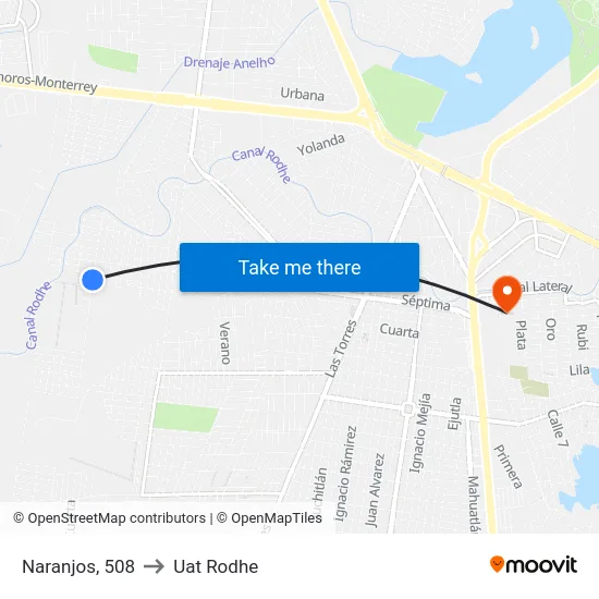 Naranjos, 508 to Uat Rodhe map