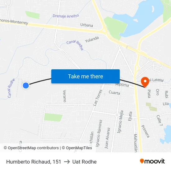 Humberto Richaud, 151 to Uat Rodhe map