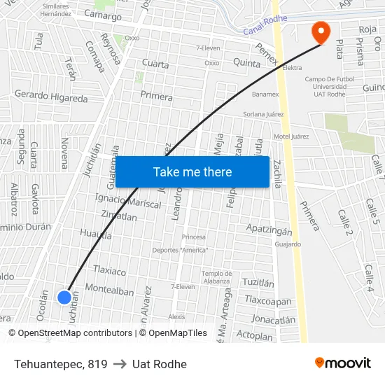 Tehuantepec, 819 to Uat Rodhe map