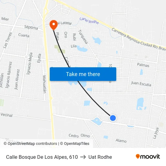 Calle Bosque De Los Alpes, 610 to Uat Rodhe map