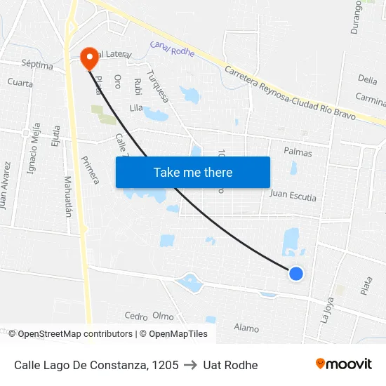 Calle Lago De Constanza, 1205 to Uat Rodhe map