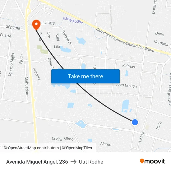 Avenida Miguel Angel, 236 to Uat Rodhe map