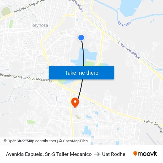 Avenida Espuela, Sn-S Taller Mecanico to Uat Rodhe map