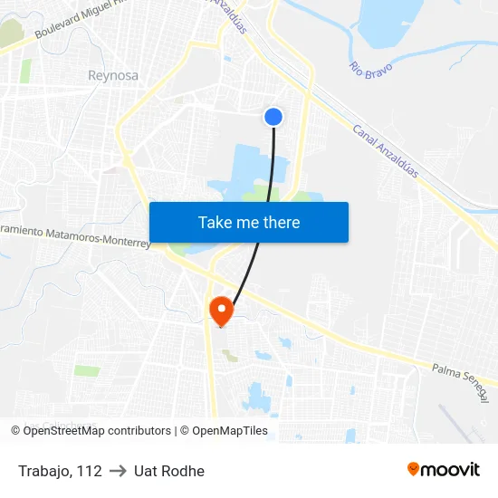 Trabajo, 112 to Uat Rodhe map
