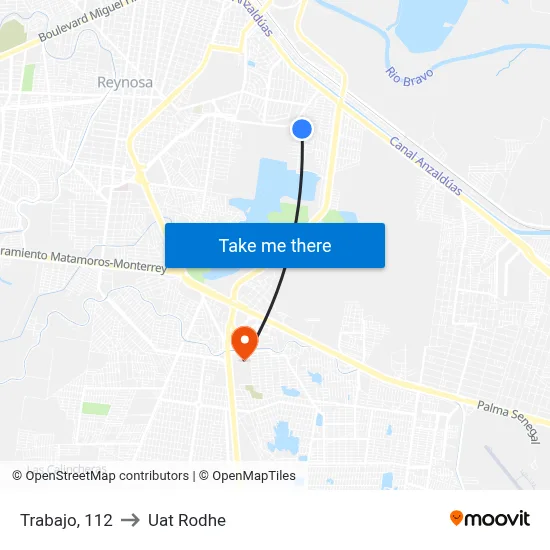Trabajo, 112 to Uat Rodhe map