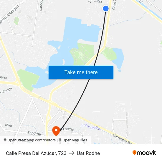 Calle Presa Del Azúcar, 723 to Uat Rodhe map