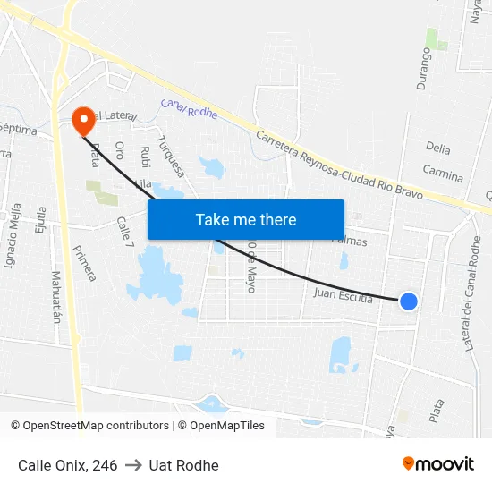 Calle Onix, 246 to Uat Rodhe map