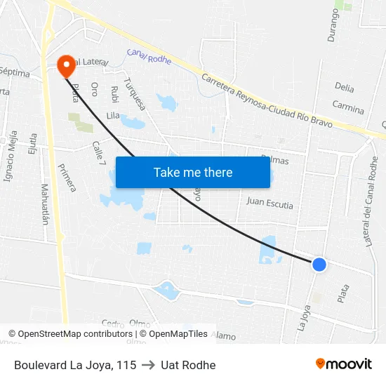 Boulevard La Joya, 115 to Uat Rodhe map