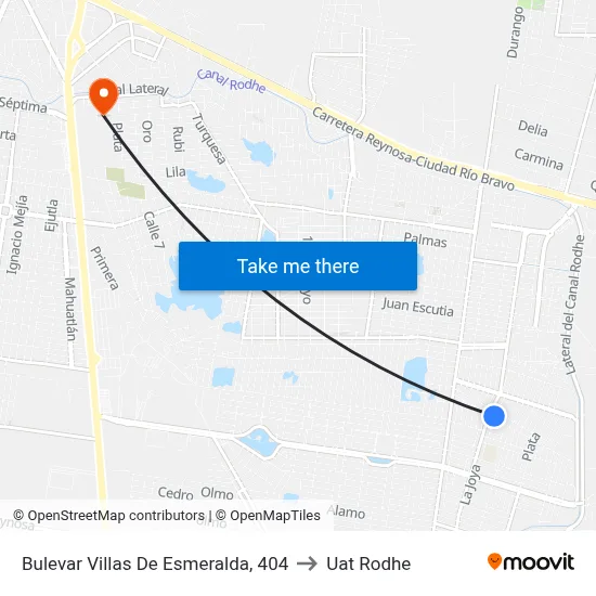 Bulevar Villas De Esmeralda, 404 to Uat Rodhe map
