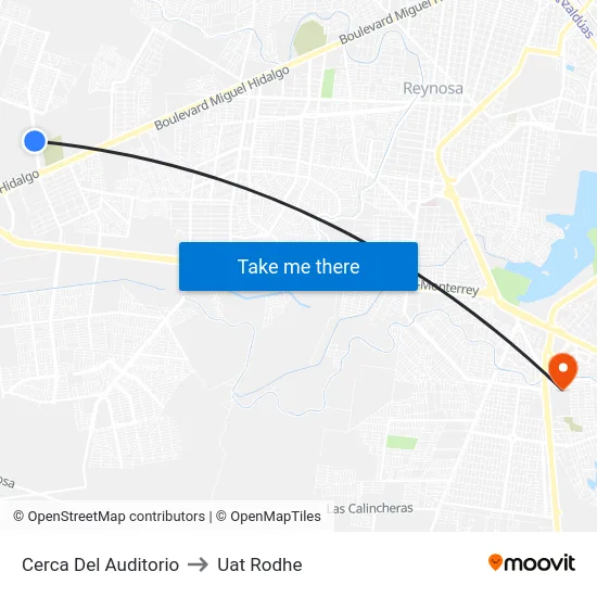 Cerca Del Auditorio to Uat Rodhe map