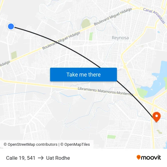 Calle 19, 541 to Uat Rodhe map