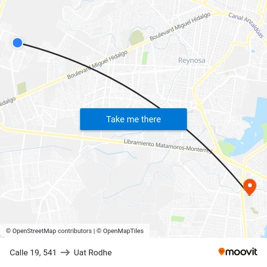 Calle 19, 541 to Uat Rodhe map