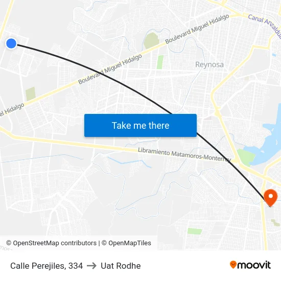 Calle Perejiles, 334 to Uat Rodhe map