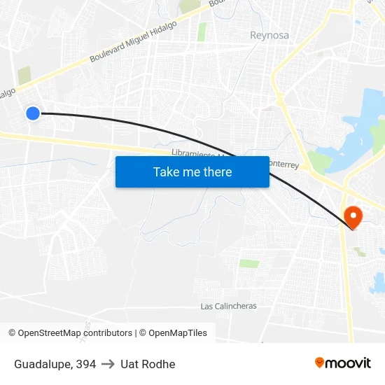 Guadalupe, 394 to Uat Rodhe map