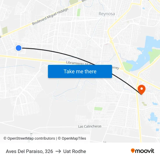 Aves Del Paraiso, 326 to Uat Rodhe map