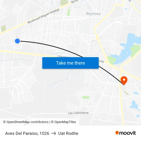 Aves Del Paraiso, 1026 to Uat Rodhe map