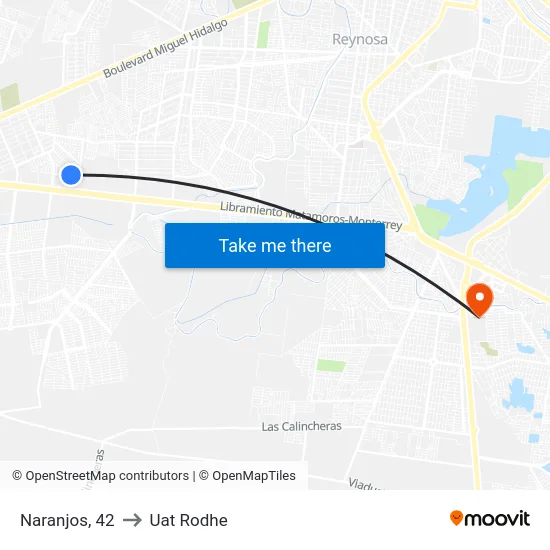 Naranjos, 42 to Uat Rodhe map