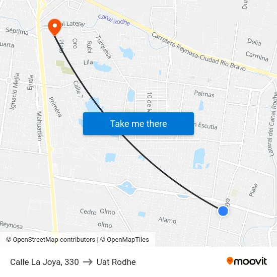 Calle La Joya, 330 to Uat Rodhe map