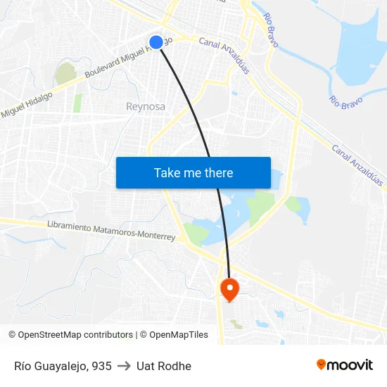 Río Guayalejo, 935 to Uat Rodhe map