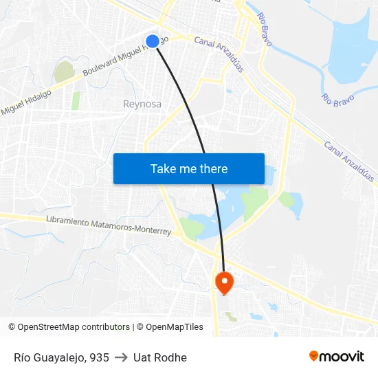 Río Guayalejo, 935 to Uat Rodhe map