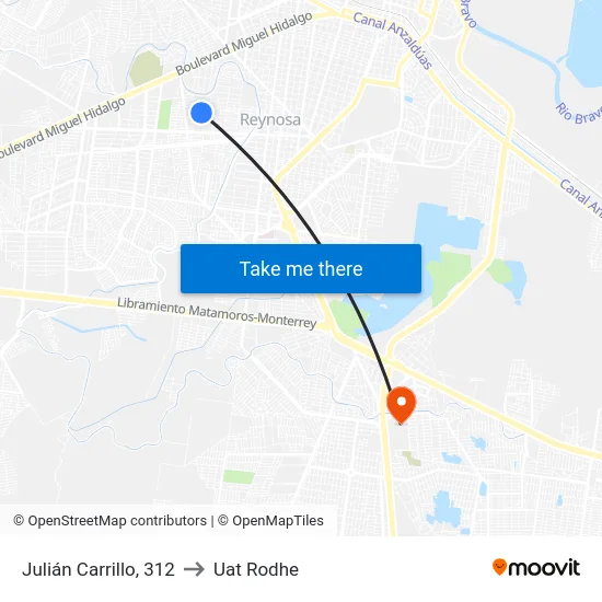 Julián Carrillo, 312 to Uat Rodhe map