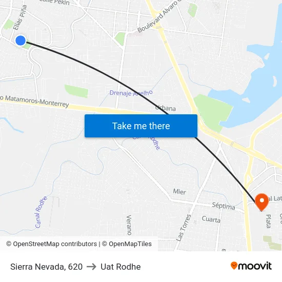 Sierra Nevada, 620 to Uat Rodhe map