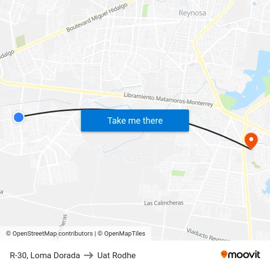 R-30, Loma Dorada to Uat Rodhe map