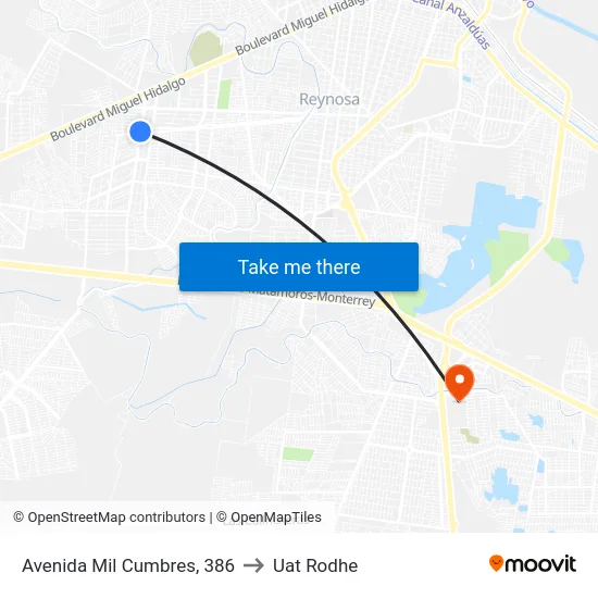 Avenida Mil Cumbres, 386 to Uat Rodhe map