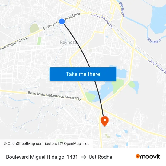 Boulevard Miguel Hidalgo, 1431 to Uat Rodhe map