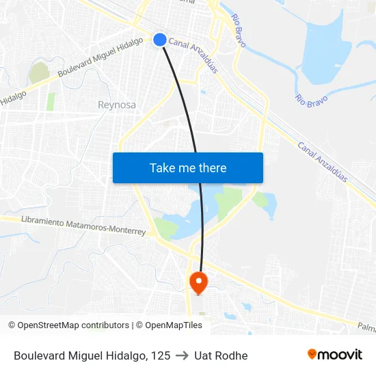 Boulevard Miguel Hidalgo, 125 to Uat Rodhe map