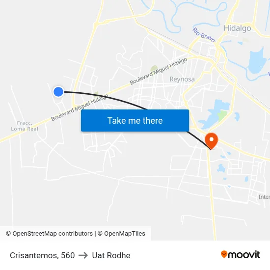 Crisantemos, 560 to Uat Rodhe map