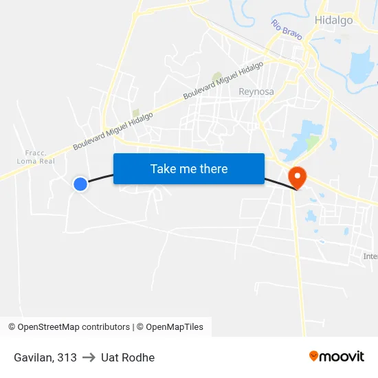 Gavilan, 313 to Uat Rodhe map