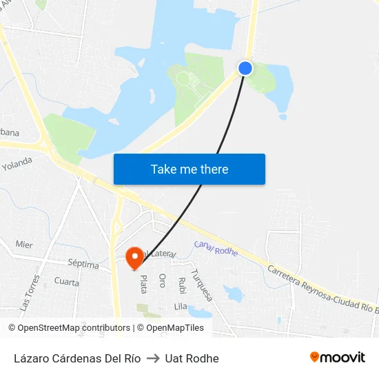 Lázaro Cárdenas Del Río to Uat Rodhe map