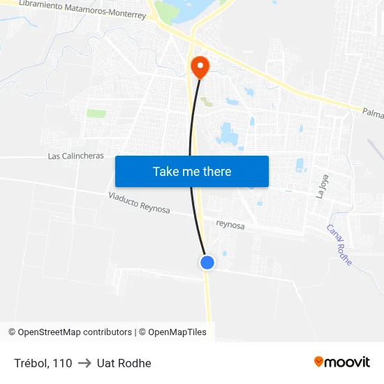 Trébol, 110 to Uat Rodhe map