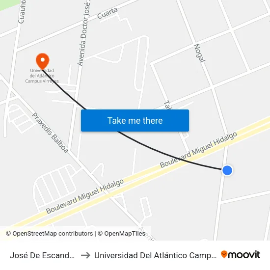 José De Escandón, 775 to Universidad Del Atlántico Campus Virreyes map