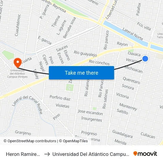 Heron Ramírez, 237 to Universidad Del Atlántico Campus Virreyes map